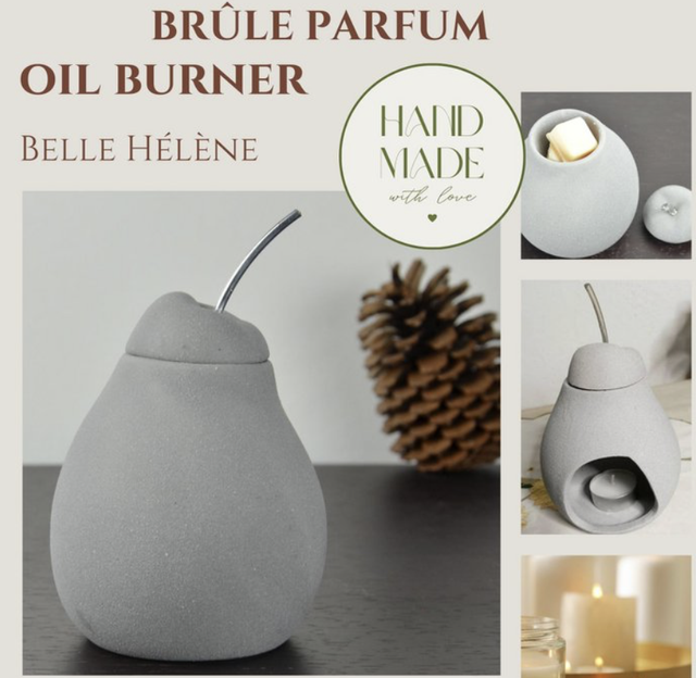 Brûle Parfum – Belle Hélène poire – Diffuseur Huile Essentielle  Bougeoir Aromathérapie Céramique