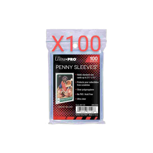 C) CARTONE 100 Confezioni Ultra Pro 100x100 Sleeves Penny Standard Soft Card Protection - Classic 