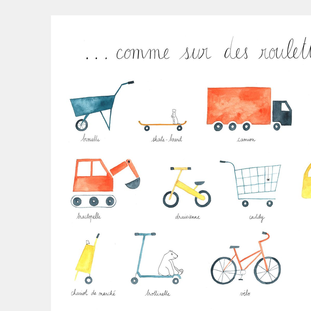 Affiche "Comme sur des roulettes"