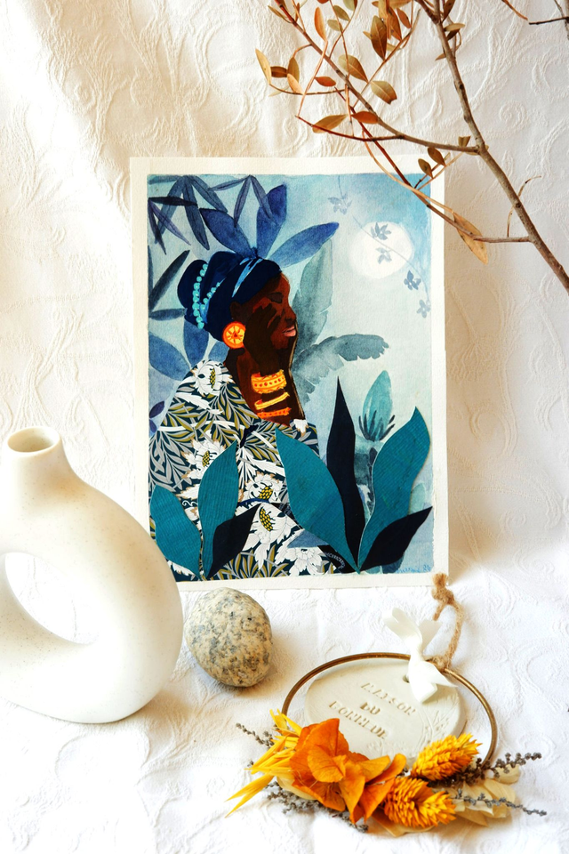 Illustration originale "Jardin de Nuit"