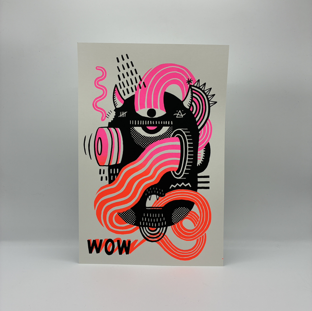 Siebdruck "WOW"