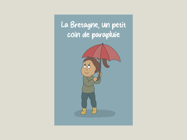Magnet &quot; La Bretagne, un petit coin de parapluie &quot; 