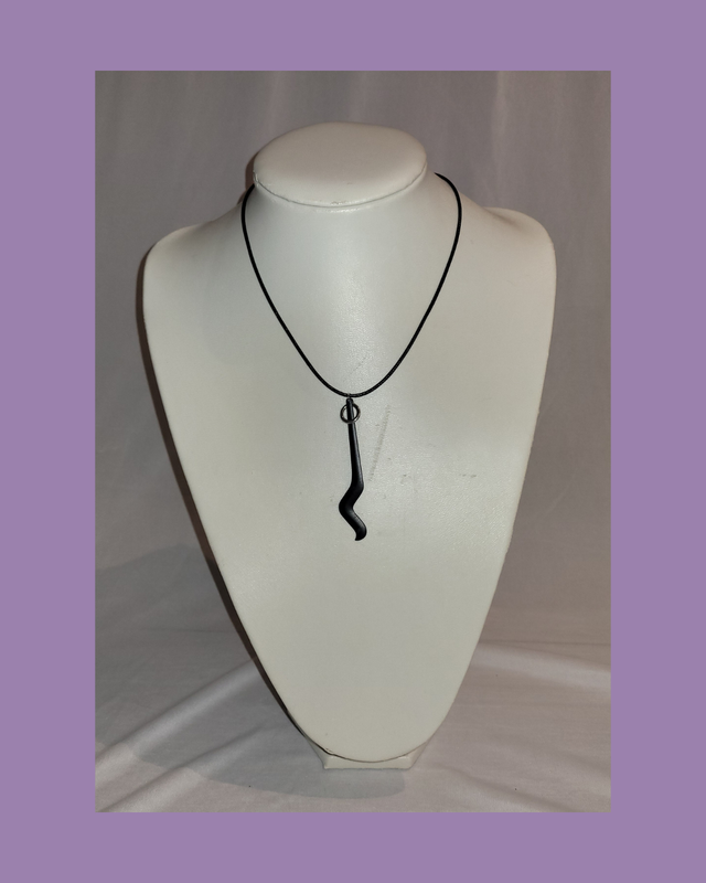 Black &amp; Silver Abstract Necklace