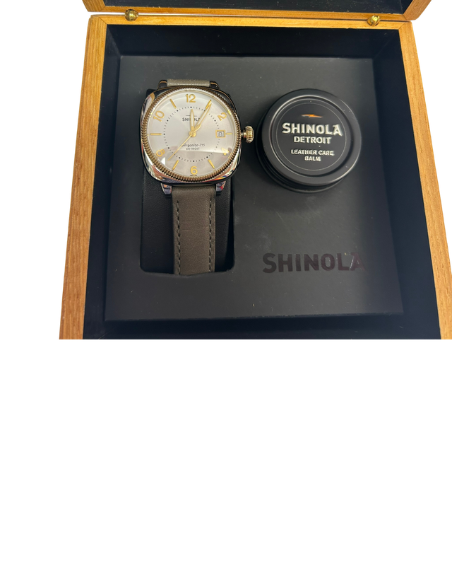 Shinola Watch in Leather Green