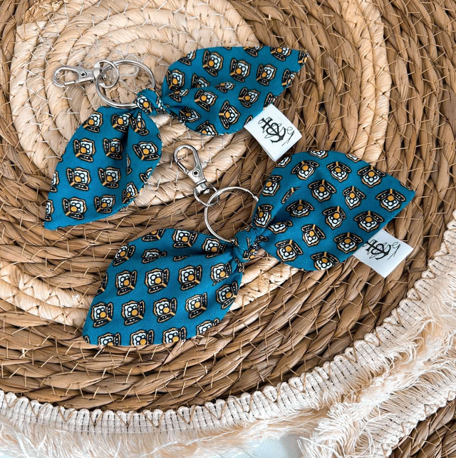 Porte clefs - Dentelle Bleue