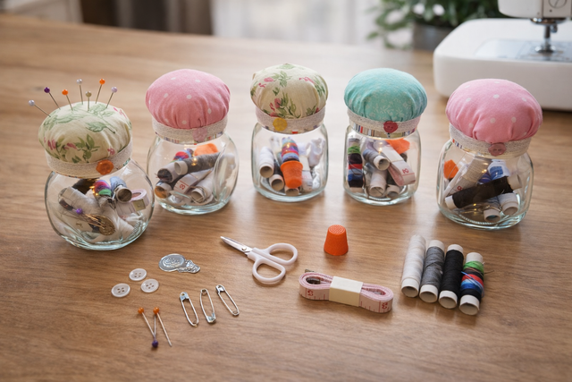 Mini Sewing Kit Jar