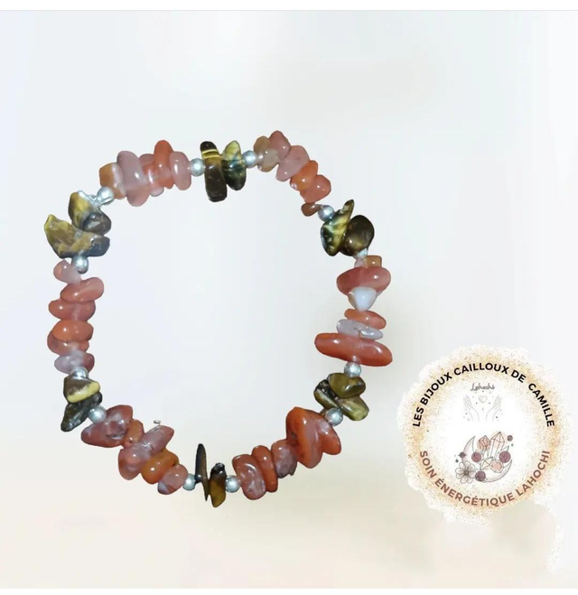 Bracelet Protection Oeil de tigre et Cornaline 