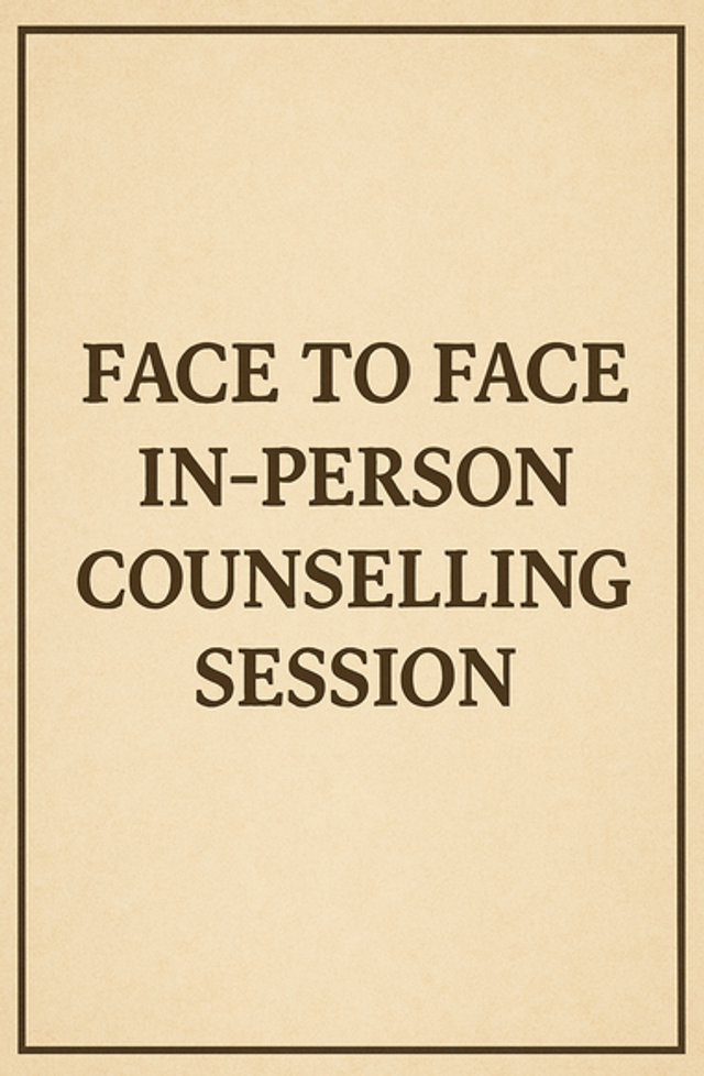 Face to face counselling session.