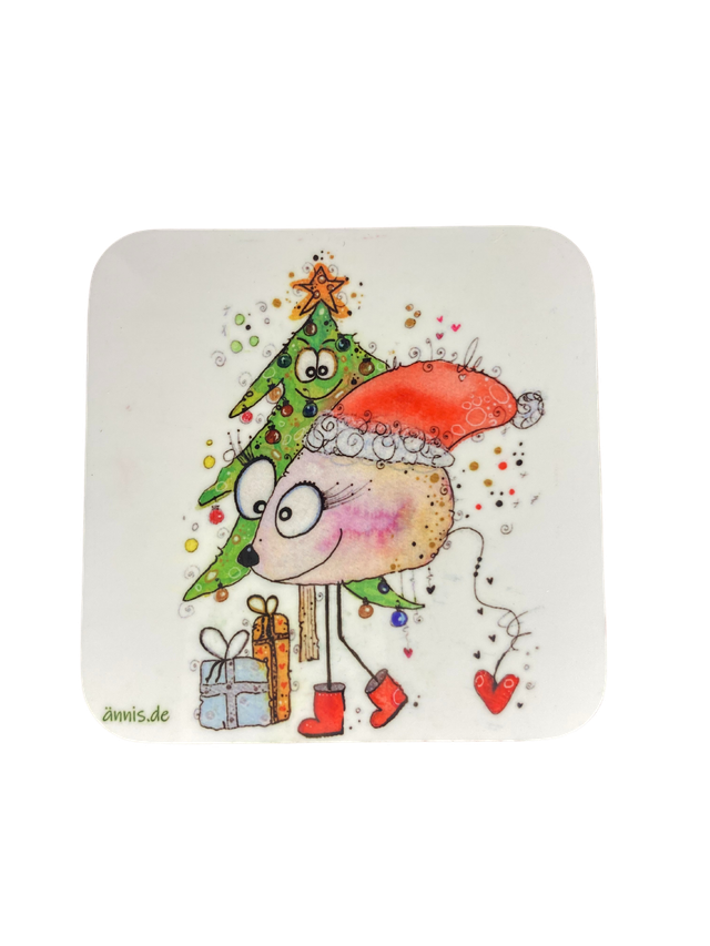 Untersetzer "Weihnachtsmaus"