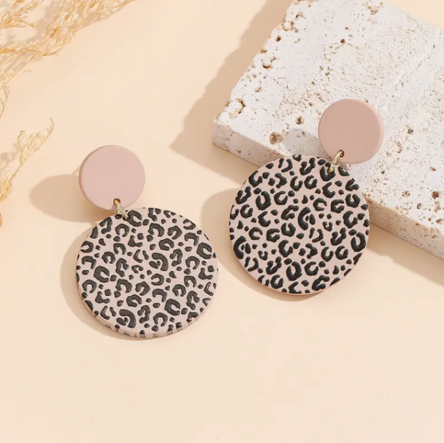 Leopard print earrings