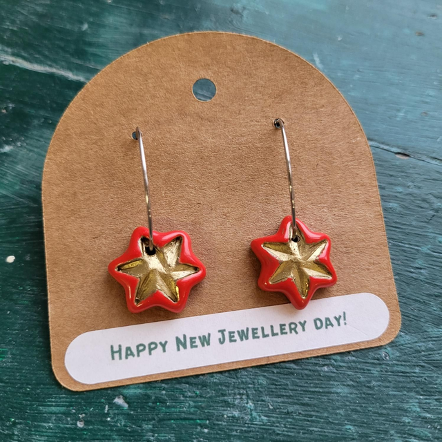 Star Hoop Earrings