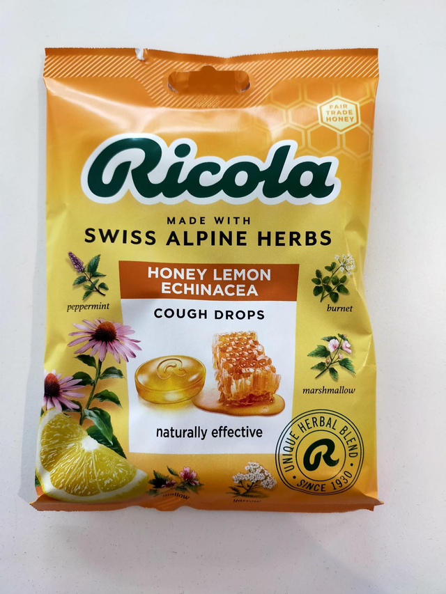 Honey Lemon Echinacea Soothe &amp; Clear Drops 75g (Ricola) 73196