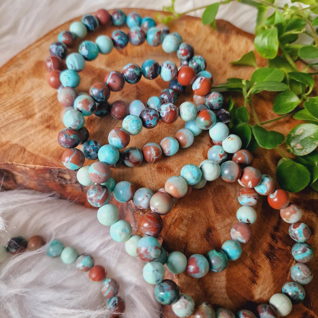 Chrysocolla Beaded Bracelet 