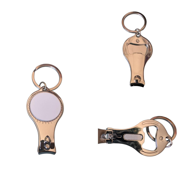 Coupe ongles et décapsuleur porte clé 