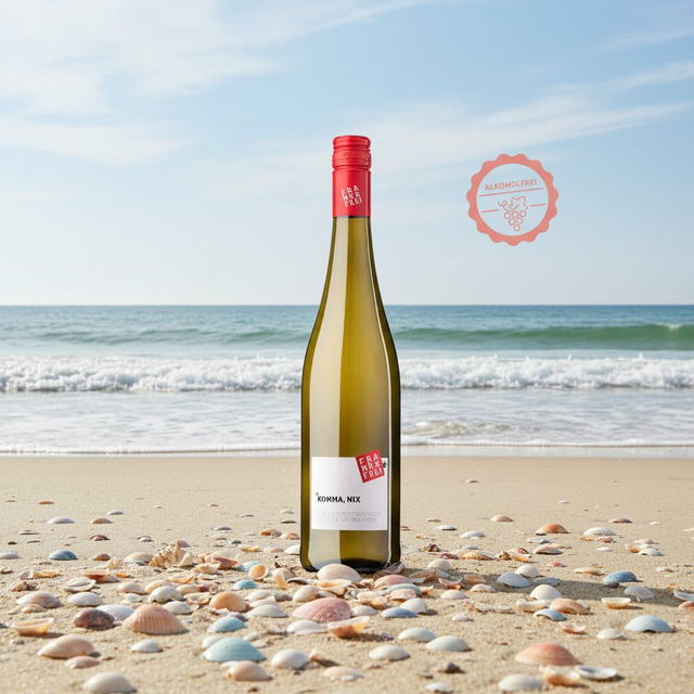 Frank & Frei Komma, Nix Secco Cuvée Bianco trocken Alkoholfrei 