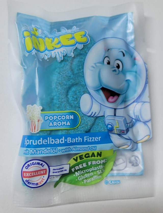 Boule de bain pétillante Pop-corn à l'huile d'amande douce 