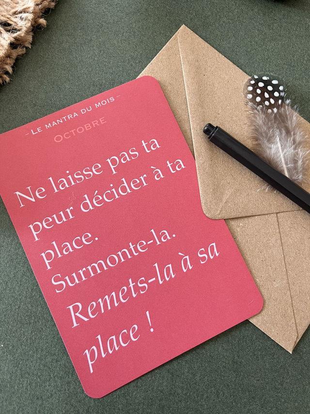 Carte de vœux "Mantra" octobre