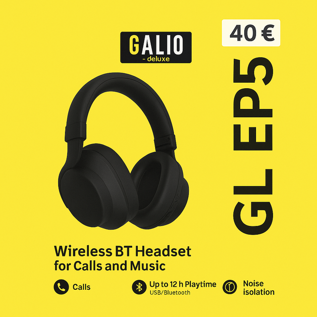 GALIO deluxe EP5 Wireless BT Headset – Calls & Music