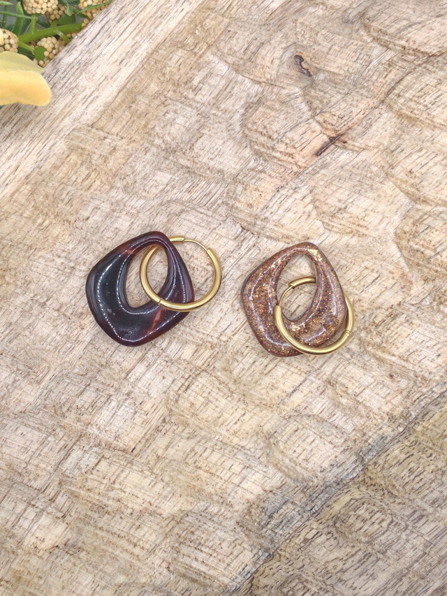 Choupettes Marine réversibles marron cafe