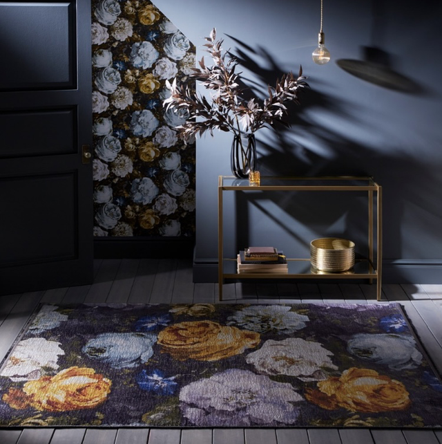 Clarke and Clarke Floretta Mineral Charcoal 120x170cm