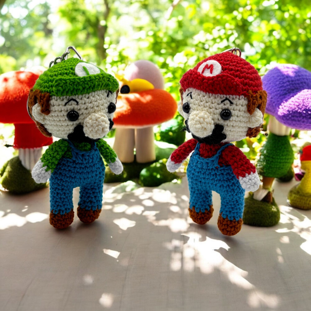 Porte-clés Mario et Luigi