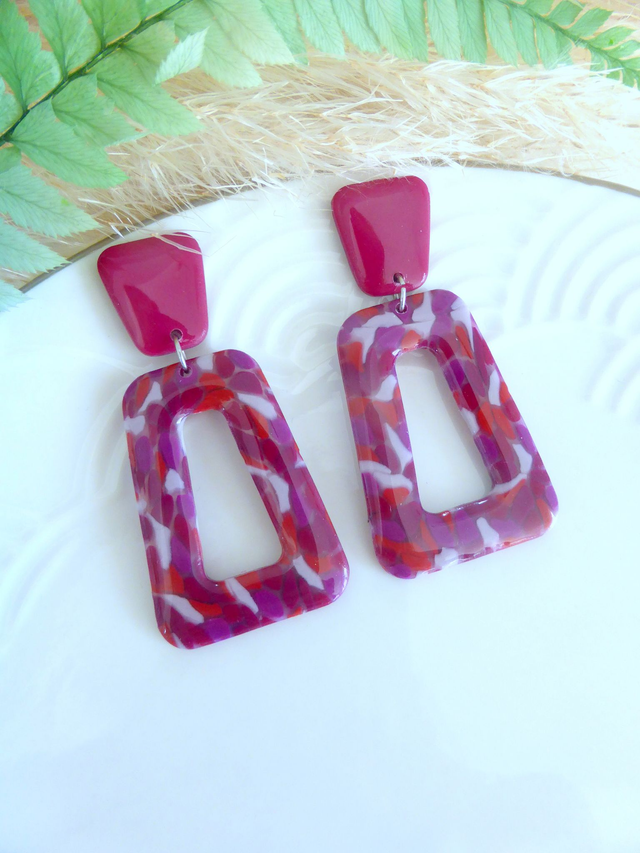 Boucles d'oreilles trapèzes - Murmures d'automne