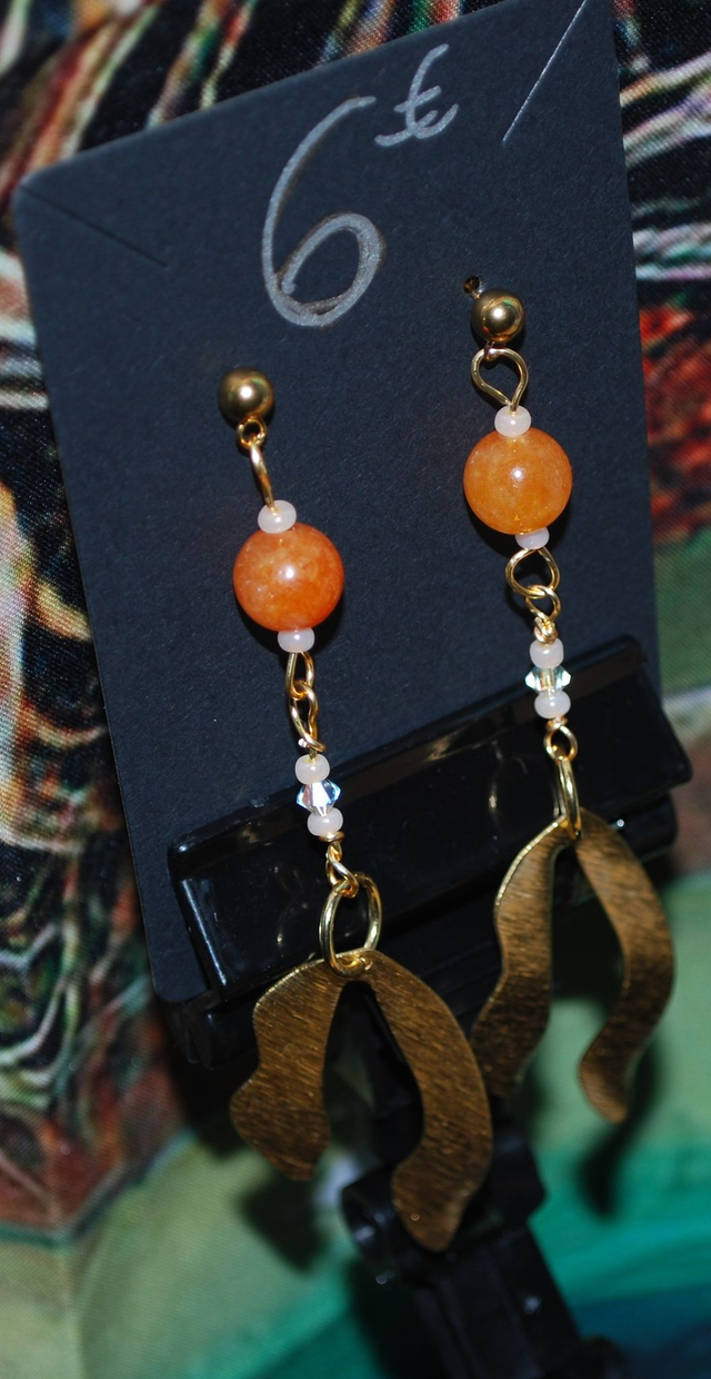 Boucles d&#039;oreilles en cornaline 