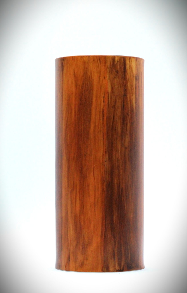 VASE EN VERRE ET CUIR 