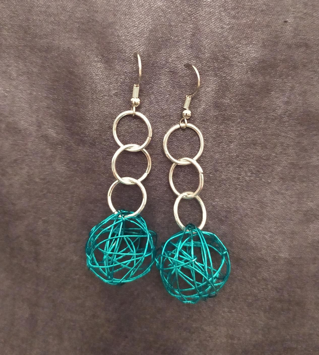 Boucles d'oreilles "Molécules"