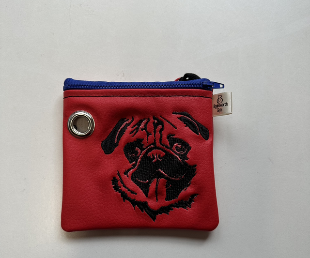 Poo Bags - with dispenser -Smiling Pug