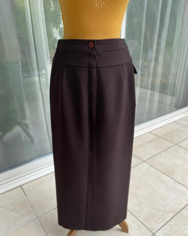 Jupe longue rétro couleur chocolat alain manoukian 36