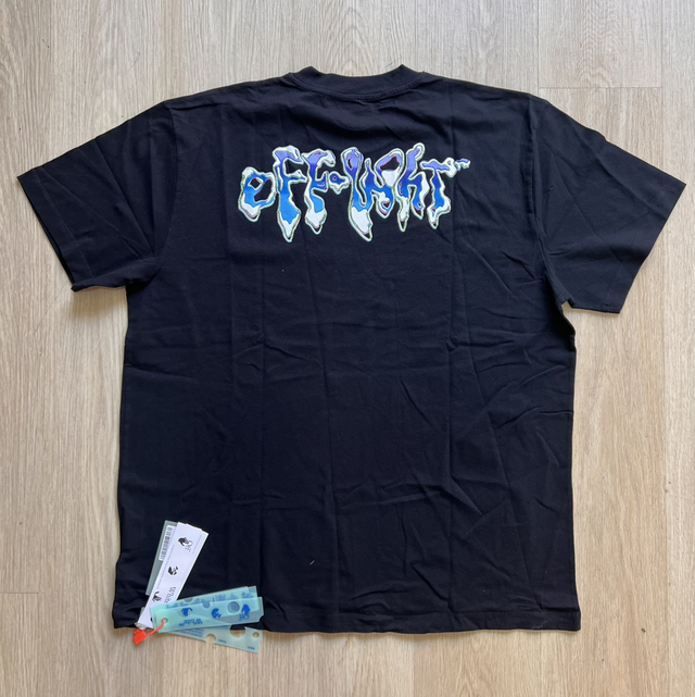 Tee Off White blue 90’s liquid over SIZE M