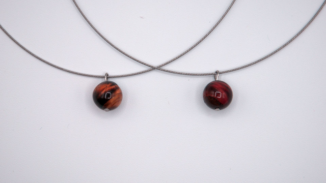 Collier pendentif œil de tigre