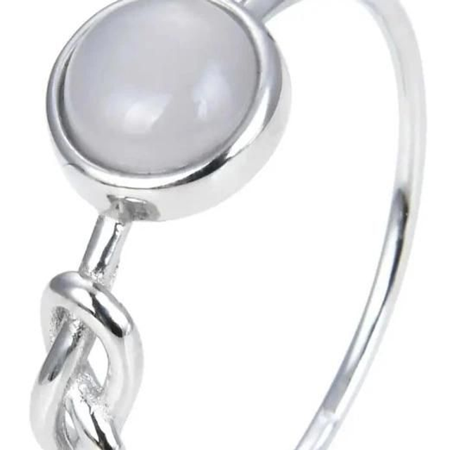 Sterling Silver Ring with pearlescent Stone