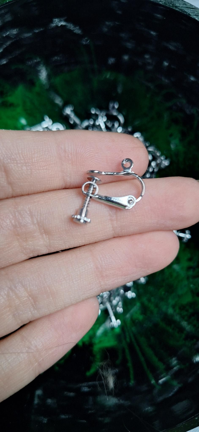 Silver clip on earring replacement