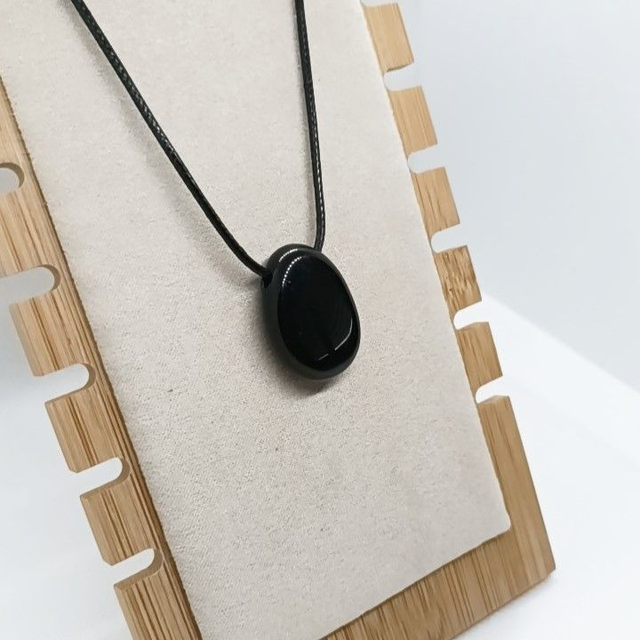 Pendentif Obsidienne Noire - Pierre Percée