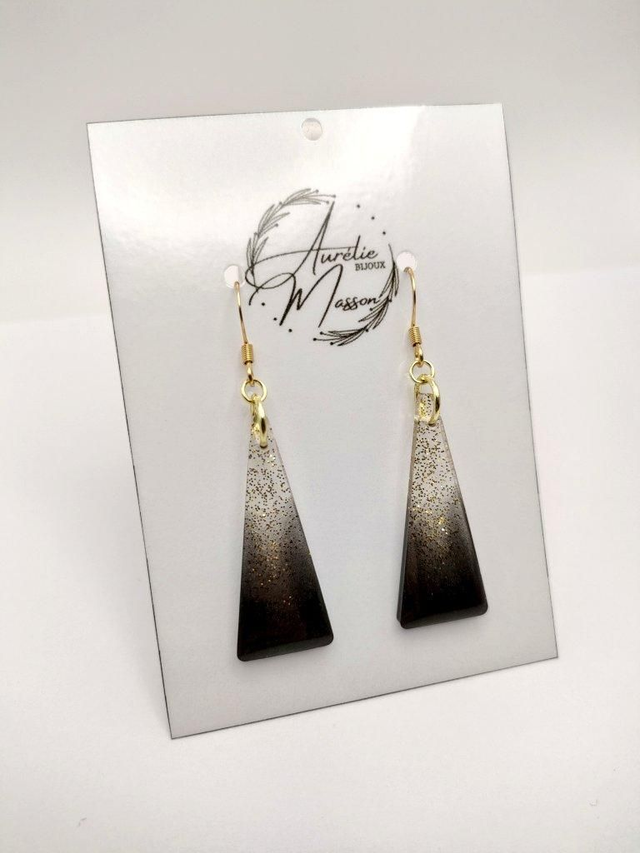 Boucles d&#039;oreilles &quot;Black Baccara&quot;