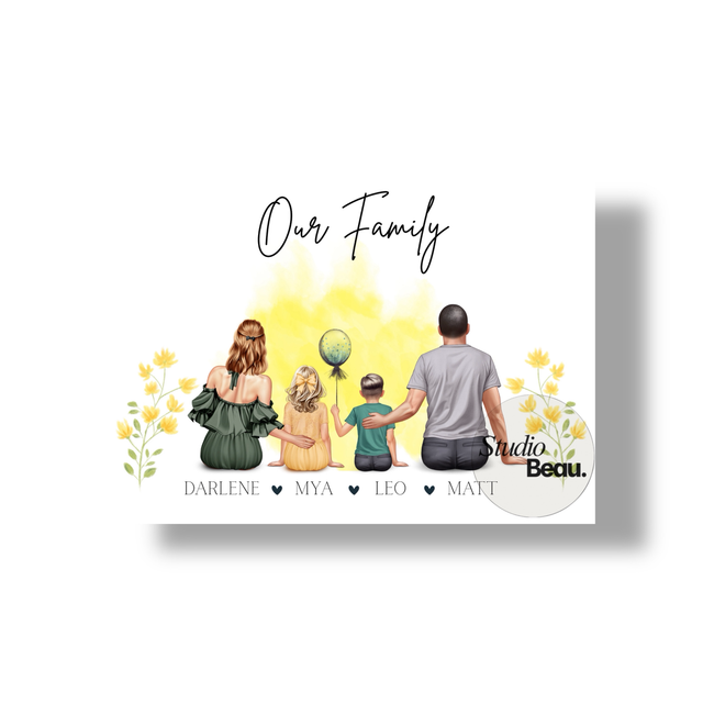 Personalised "Our Family" Watercolour Cushion