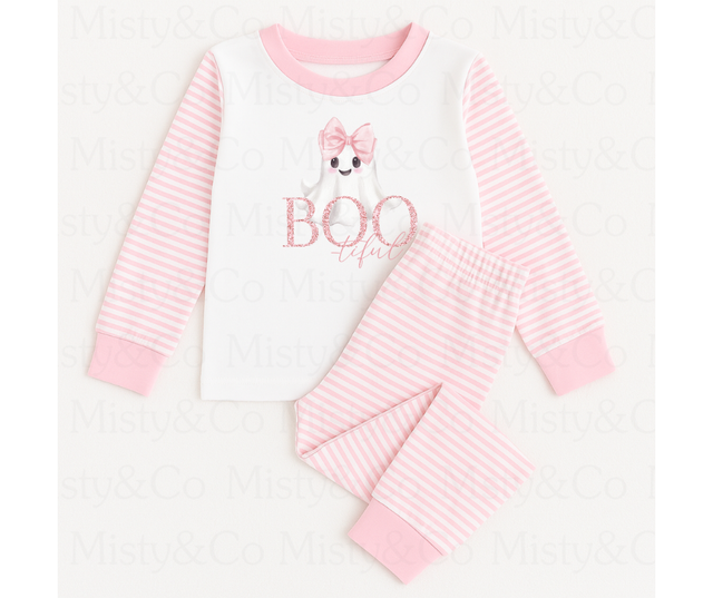 Halloween Pyjamas- Pink striped