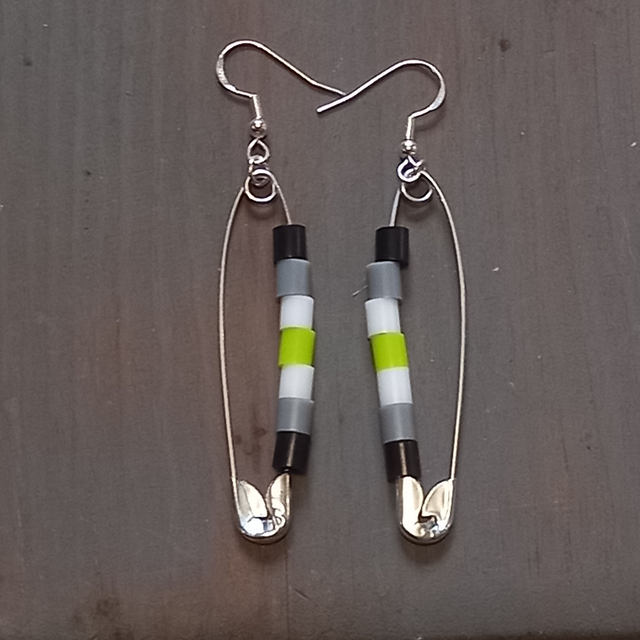 Agender Safety Pin Earrings