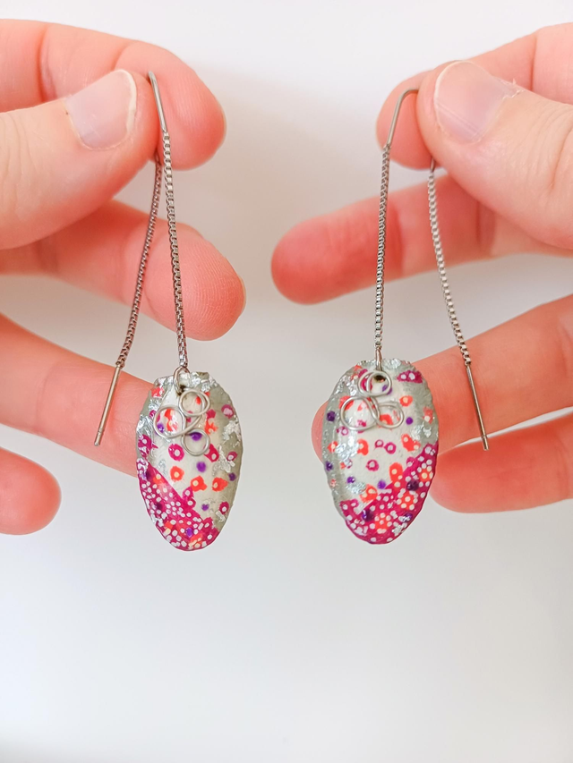 " Pépita " - boucles d'oreilles graines de courges Silver Edge