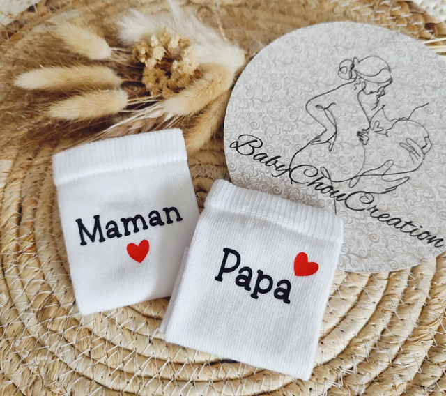 Chaussettes Maman ❤️ Papa ❤️