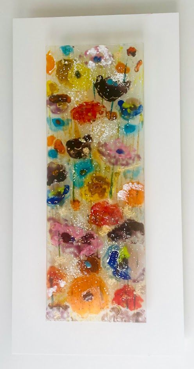 Bloem paneel groot - Grote kleurige bloemen #1 