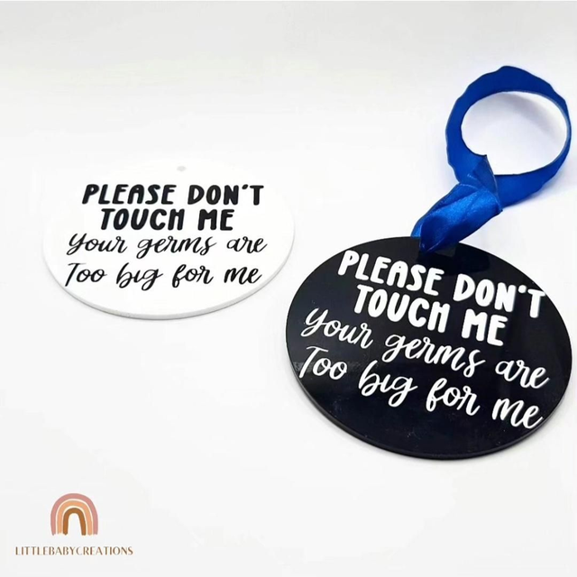 Don't touch me acrylic plaque