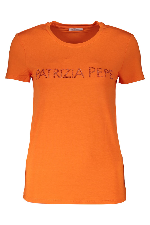 PATRIZIA PEPE T-SHIRT MANICHE CORTE DONNA ARANCIO