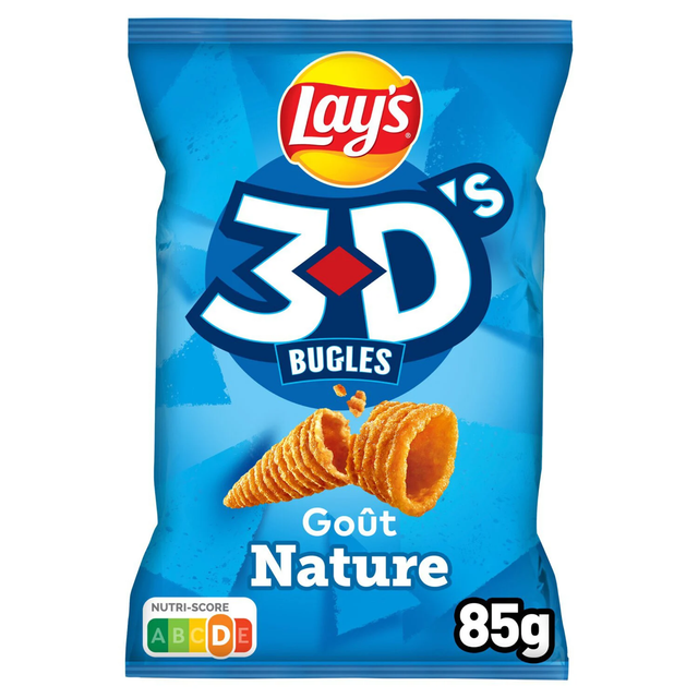Biscuits apéritifs saveur nature LAY'S 3D 85g