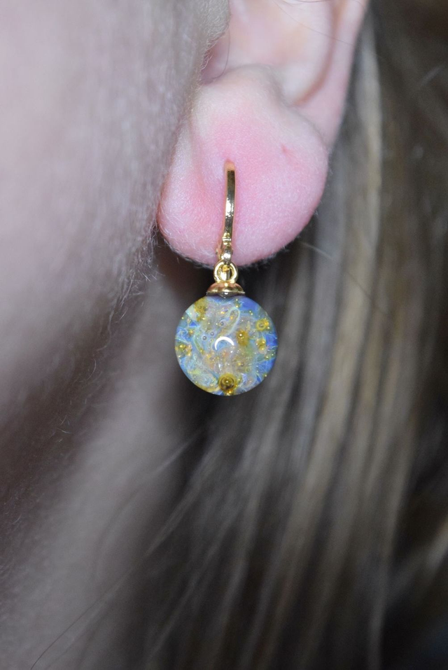 CRÉOLES VOIE LACTÉE VIOLET / ROSE MONTURE OR (CVL20)