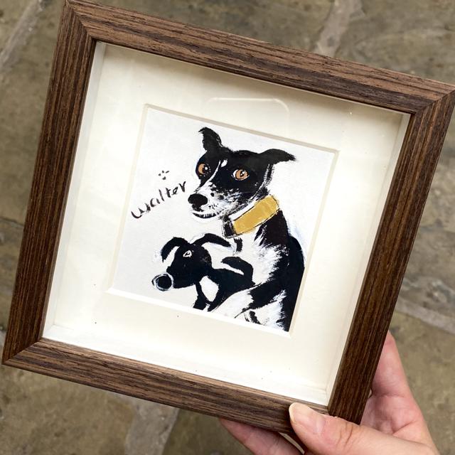 10*10cm custom pet portrait with frame