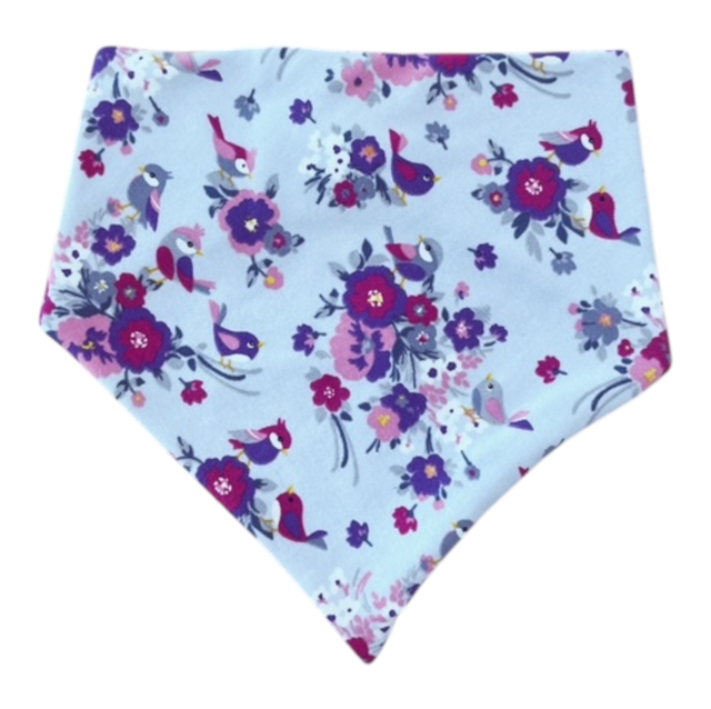 Dreieckstuch „ Blumen grau“ 0-3 Jahre 