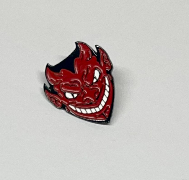 Grinning Devil Pin Badge